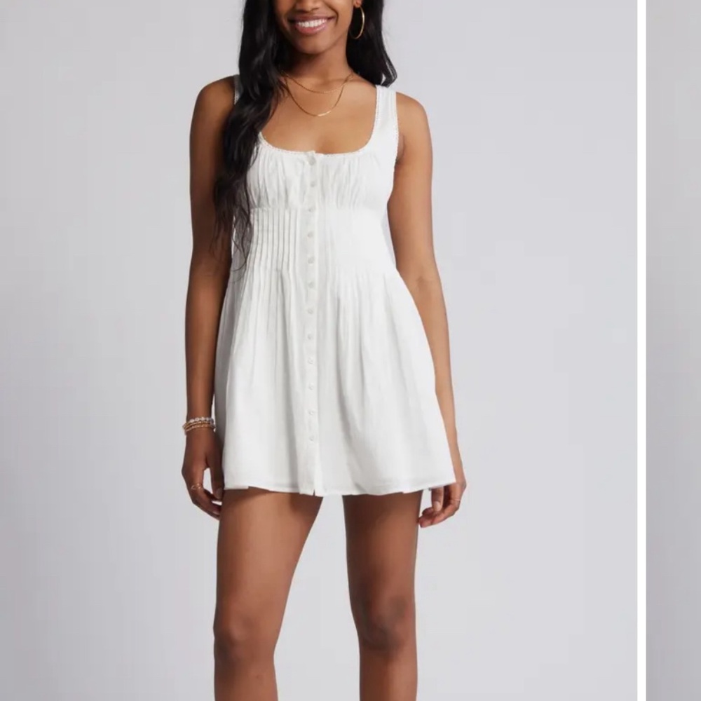 Button Front Cotton Minidress